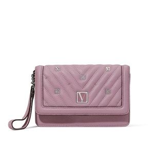 Victoria's Secret The Victoria Tech Wristlet Mauve Stud NEW